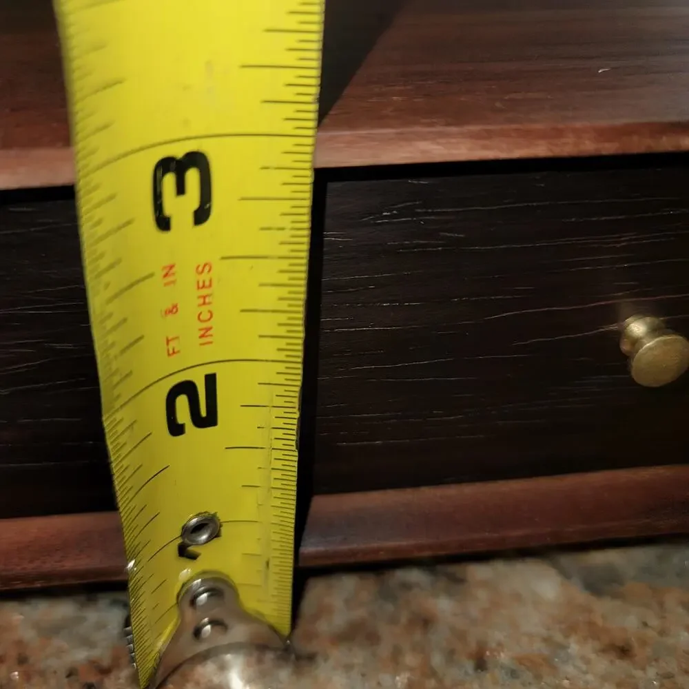 Walnut handmade Valet box brass hardware jewelry keys  change stash Vanity